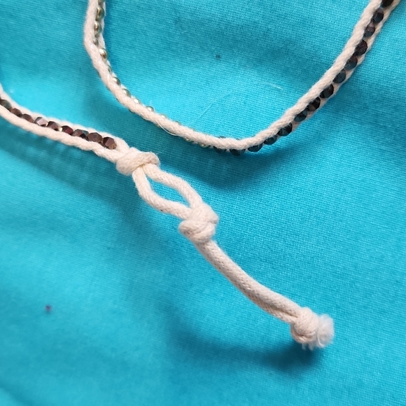 Handmade/Hand Crafted Bracelet/Necklace Cream/Gold/Bronze - Picture 5 of 8